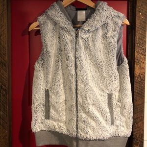 Patagonia vest grey fuzzy